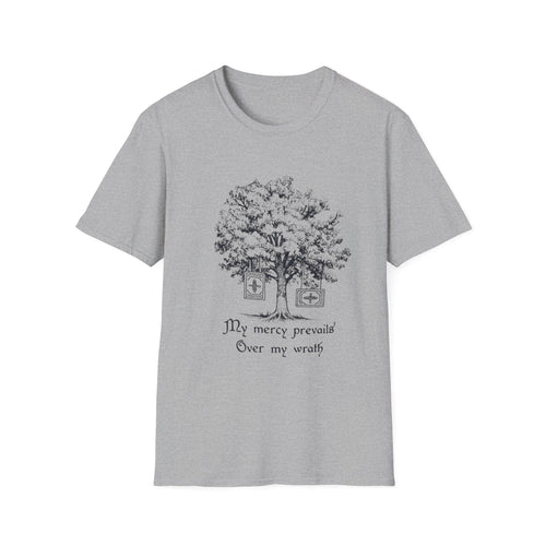 My Mercy Prevails Over My Wrath T-Shirt | Minimalist Tree Graphic