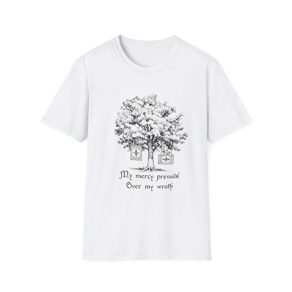 My Mercy Prevails Over My Wrath T-Shirt | Minimalist Tree Graphic